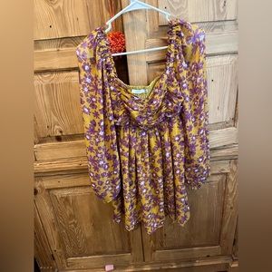 Lush floral babydoll dress